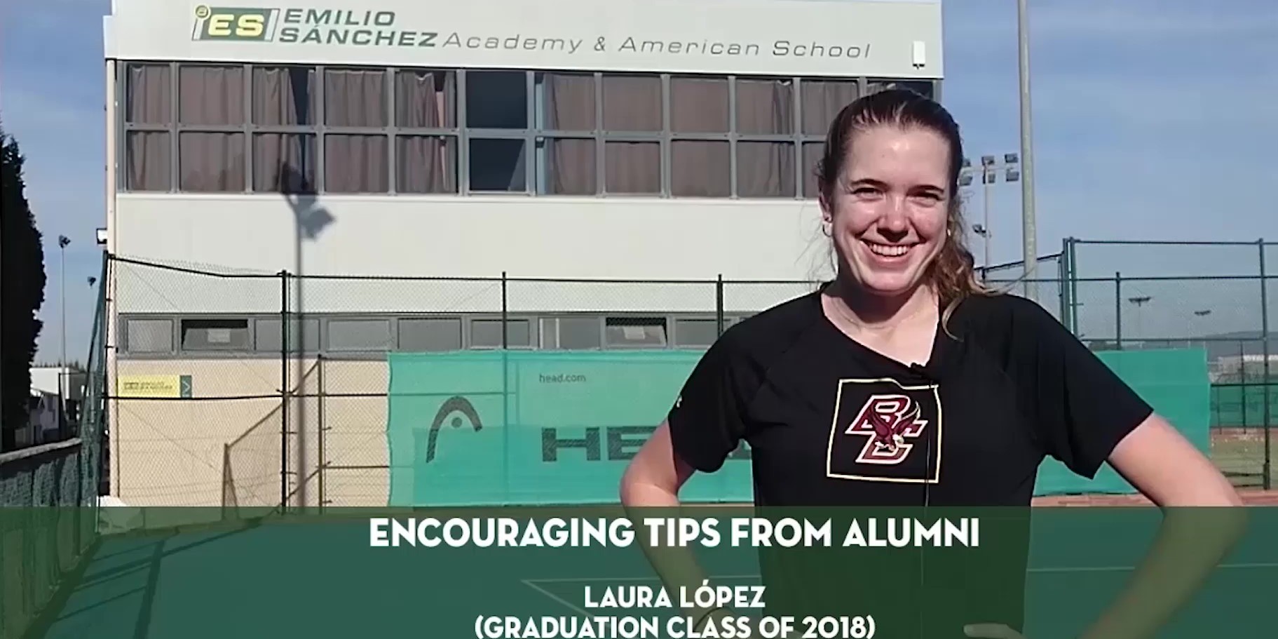 Encouraging tips from alumni. Laura Lopez.