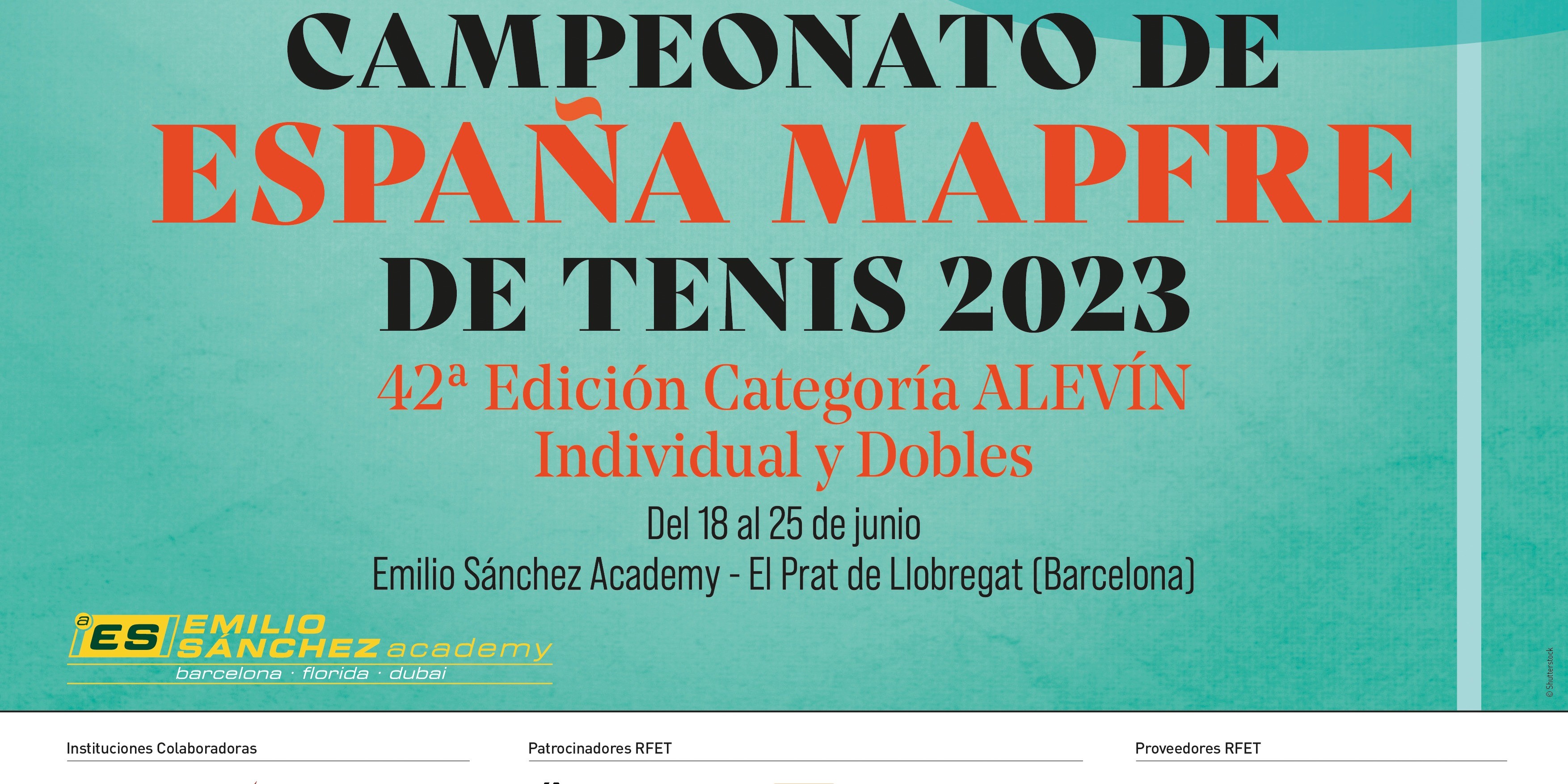 Emilio Sánchez Academy (Barcelona) hosts for the second time the MAPFRE Spanish Alevín Tennis Championship